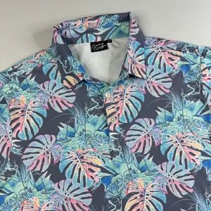 Sunday Swagger Golf Polo Mens XL Multicolor Tropical Floral Performance Golf